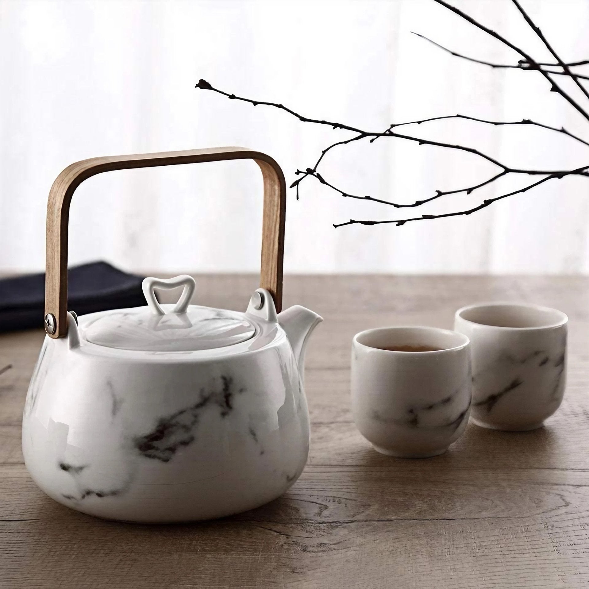 "Shiro" Japanese Ceramic Tea Set - Complete Set