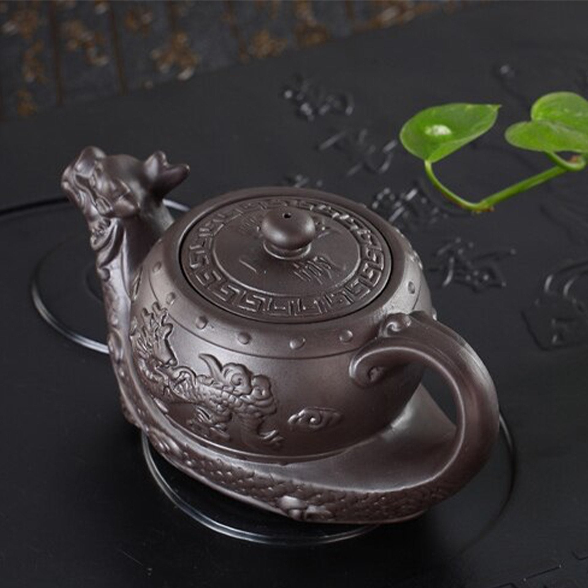 "Dragon" Purple Clay Teapot - 420ml