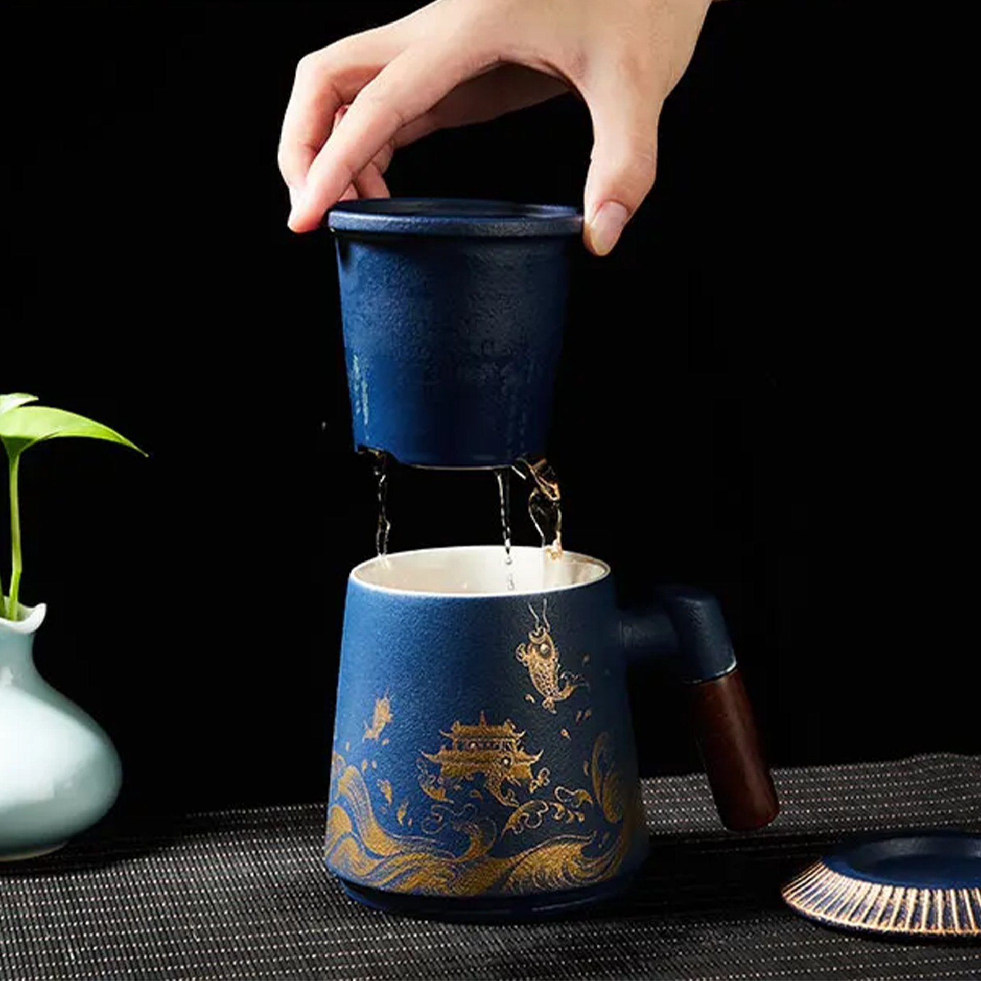 Hand Painted Gradient Tea Mug - 380ml