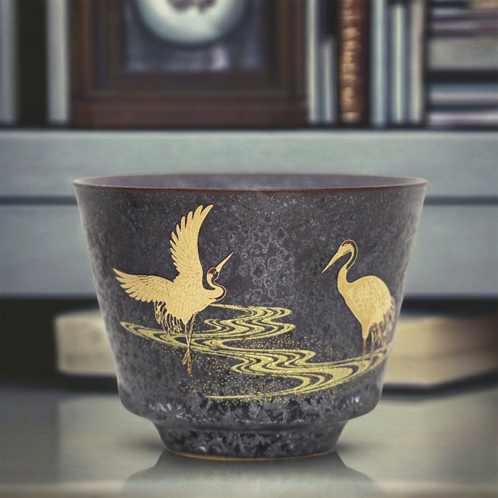 Japanese Tea Cup Set - Golden Crane