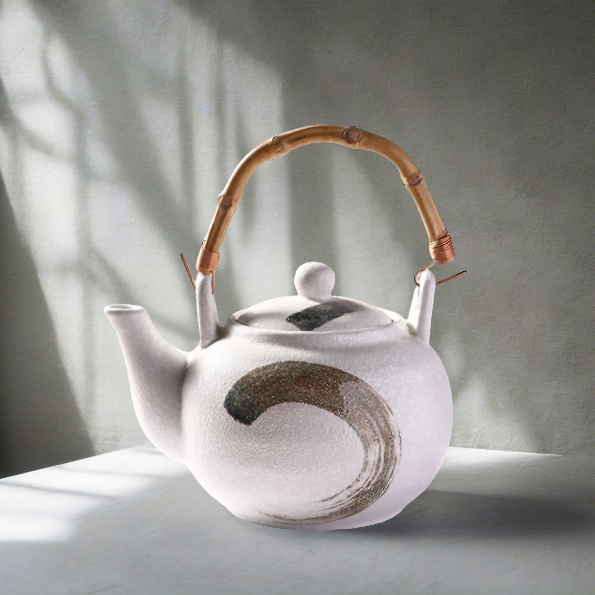 Japanese Teapot Hand Painted - Snow White