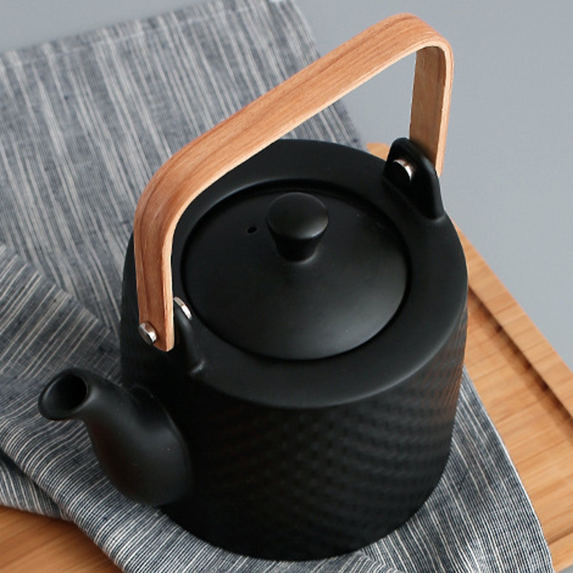 Simple Modern Japanese Ceramic Tea Set - 1 Teapot + 2 Cups