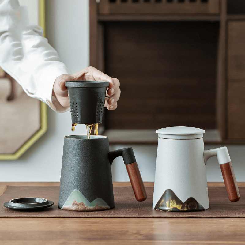 "Fuji" Tall Tea Infuser Mug - 400ml + Gift Box