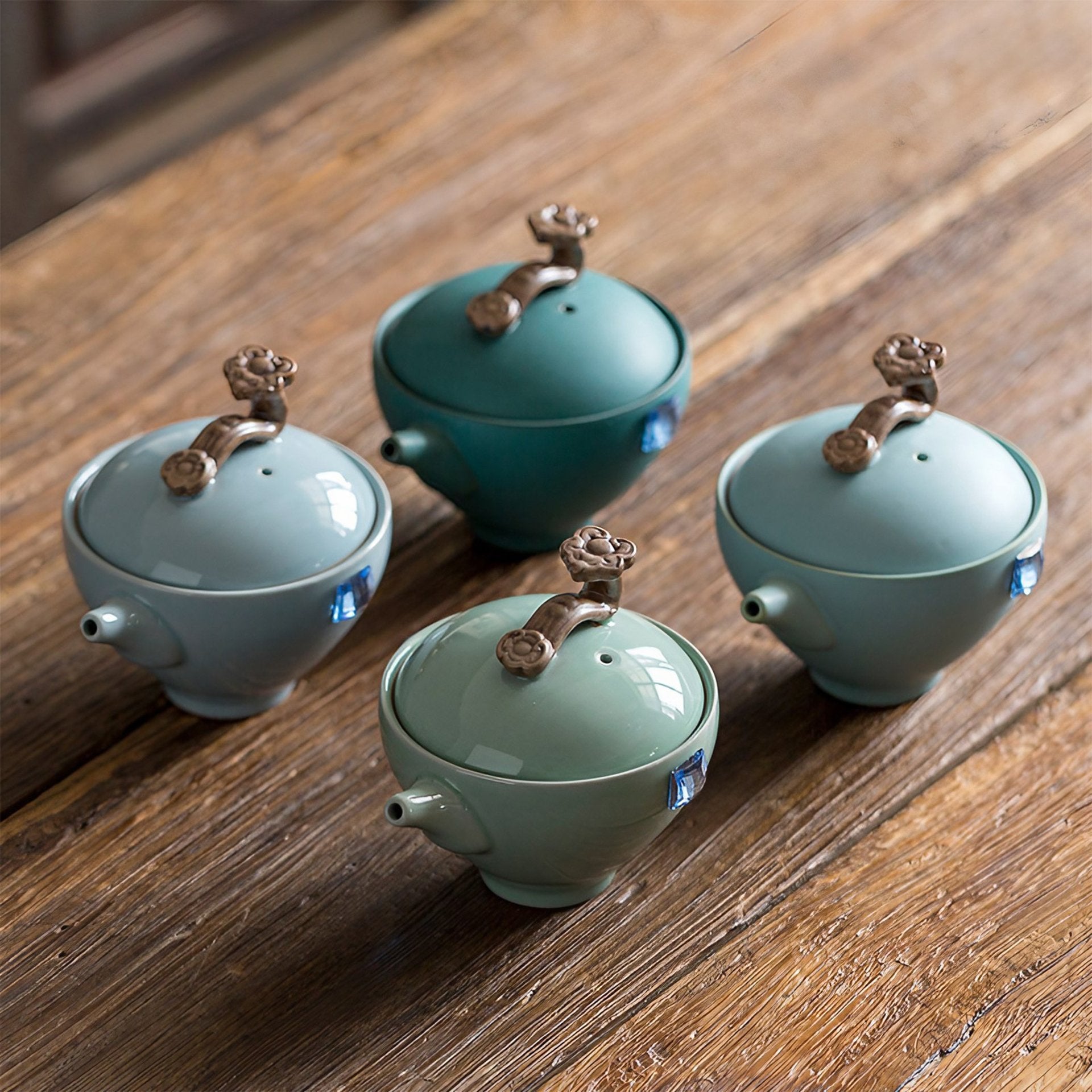 "Yuki" Travel Tea Set - Two Cups + Protective Case